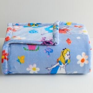 Disney Alice In Wonderland Blue Character Blanket